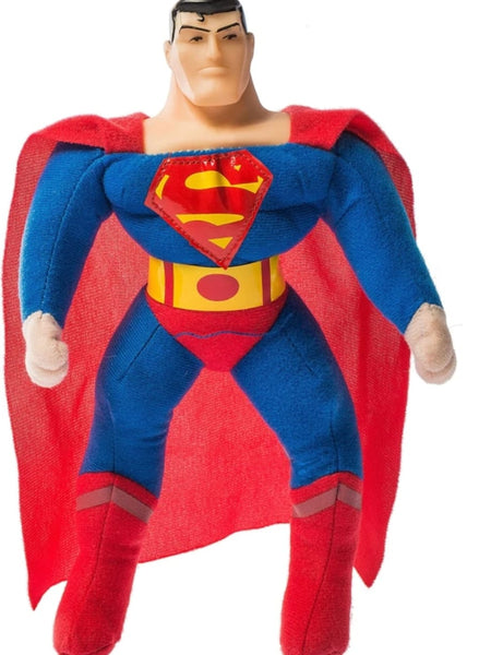 45cm Superman plush toy with red cape and blue hero suit – soft doll for kids and DC fans