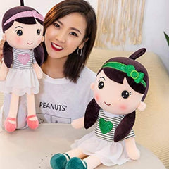 45cm Suzuka plush doll with anime-style features and soft pink tones, perfect for cuddles or decor