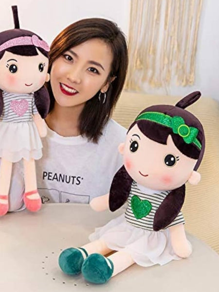 45cm Suzuka plush doll with anime-style features and soft pink tones, perfect for cuddles or decor