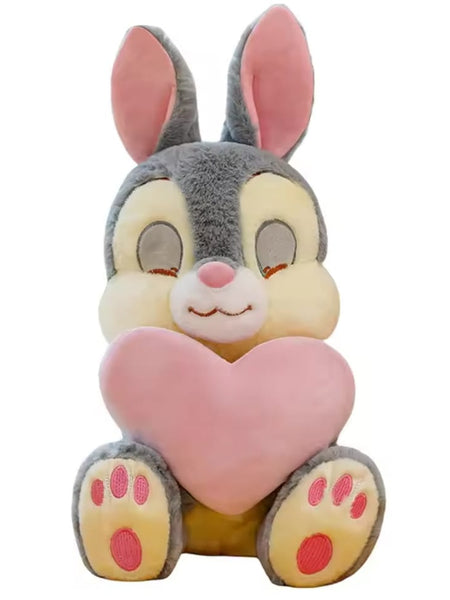45cm heart bunny soft toy holding a heart, made of plush fabric, perfect for kids and gifting