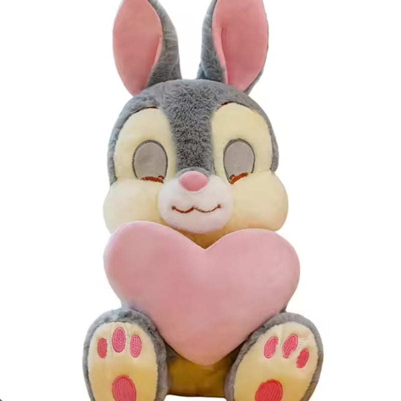 45cm heart bunny soft toy holding a heart, made of plush fabric, perfect for kids and gifting