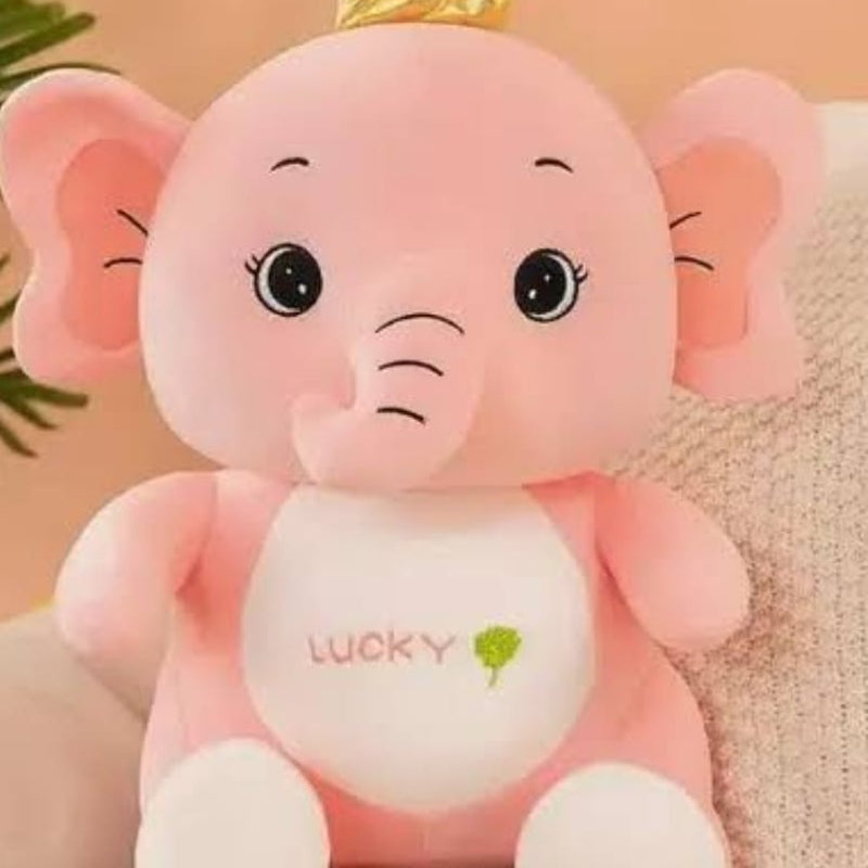 Pink Elephant Plush Toy – 35cm Soft