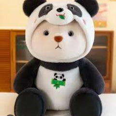 45cm panda teddy plush with half removable hoodie, soft and cuddly toy for kids and gifting