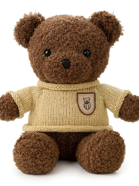 Front view of 40 cm Brown Teddy Bear with T-shirt – plush toy