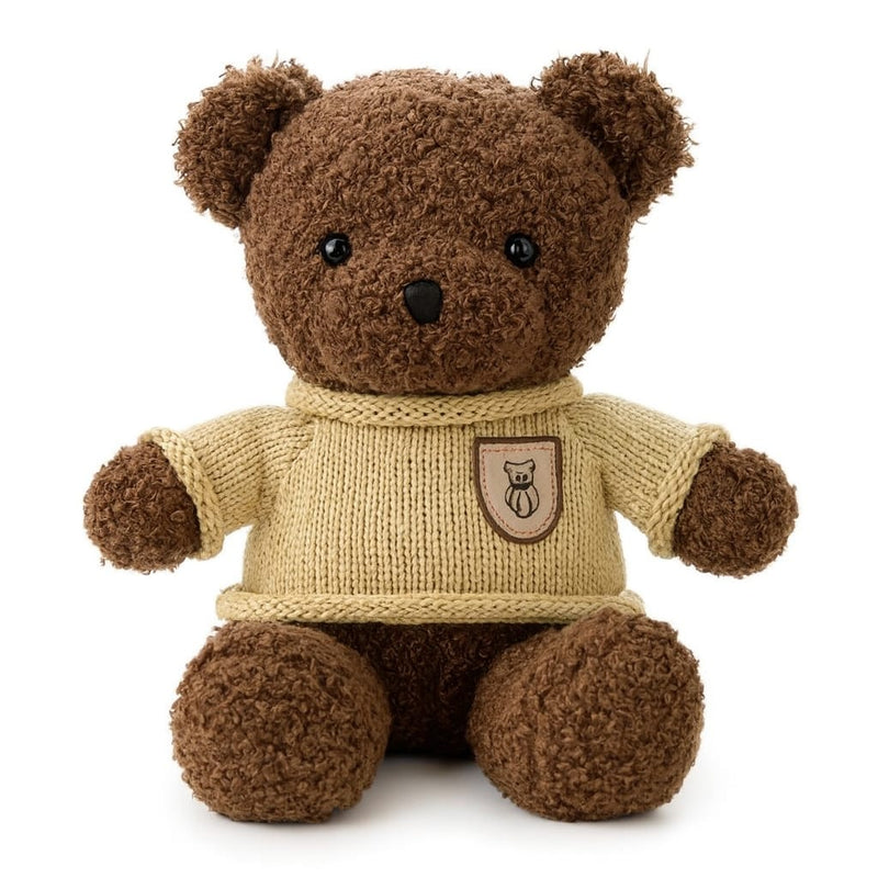 Front view of 40 cm Brown Teddy Bear with T-shirt – plush toy