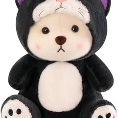 Hoodie Teddy Plush – Lucifer Angry Cat Face 45 cm