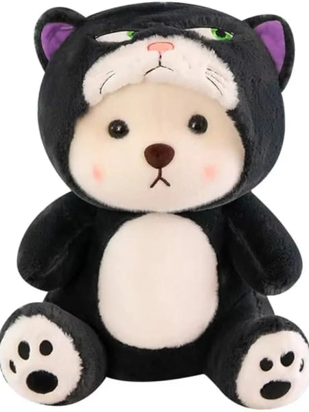Hoodie Teddy Plush – Lucifer Angry Cat Face 45 cm