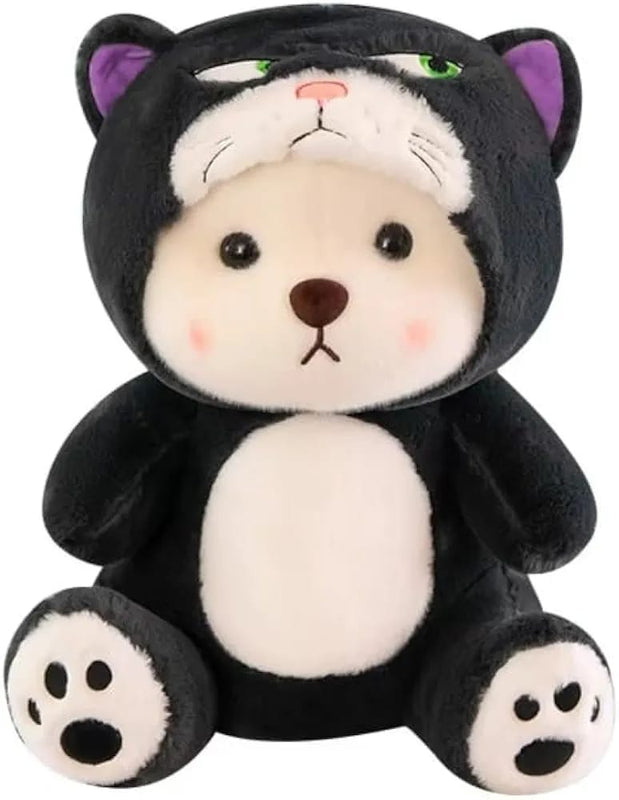 Hoodie Teddy Plush – Lucifer Angry Cat Face 45 cm