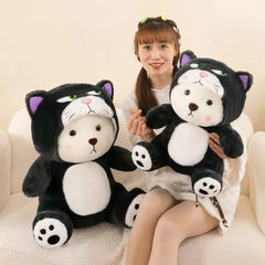 Hoodie Teddy Plush – Lucifer Angry Cat Face 45 cm