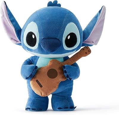 Soft Toy Stitch 35 CM with Guitar | Cute Plush Toy for Kids & Gifting