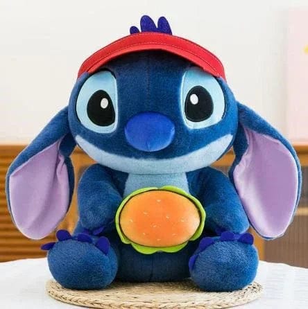 Stitch Soft Toy with Burger 35 CM | Cute Plush Toy for Gifting