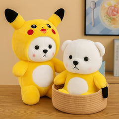 Pikachu Hoodie Plush Toy – 45cm with Half Removable Hoodie