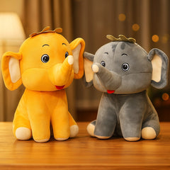 Crown Elephant Plush Toy 55 cm – Soft Royal Elephant for Kids