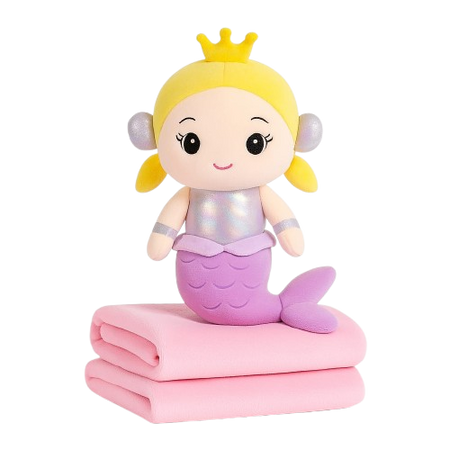 Mermaid Soft Toy with Blanket – 65 cm Plush