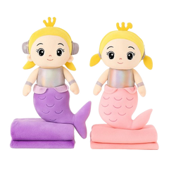 Mermaid Soft Toy with Blanket – 65 cm Plush