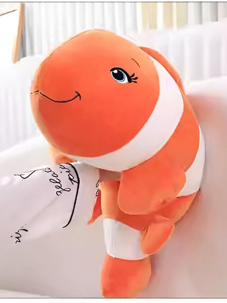 “28 cm Nemo-style clownfish plush toy in bright orange color”