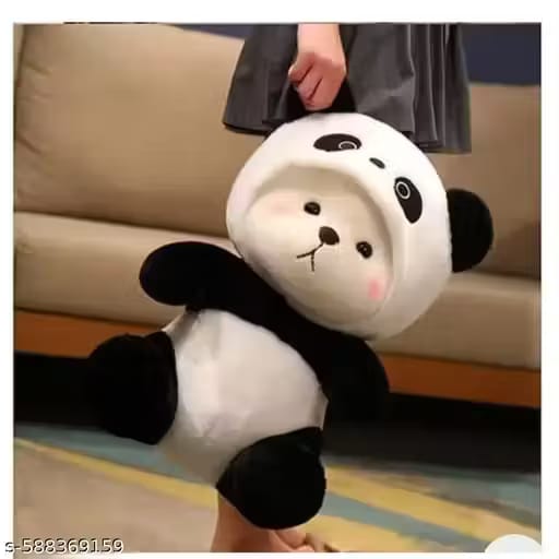 “28 cm teddy bear wearing soft hoodie sitting upright”