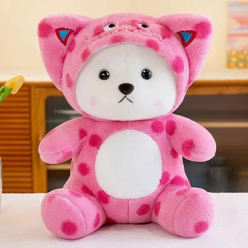 Spotted Pink Hoodie Bear Plush 45cm