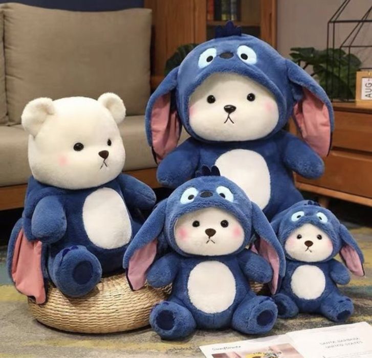 45cm Blue Hoodie Bear Soft Toy