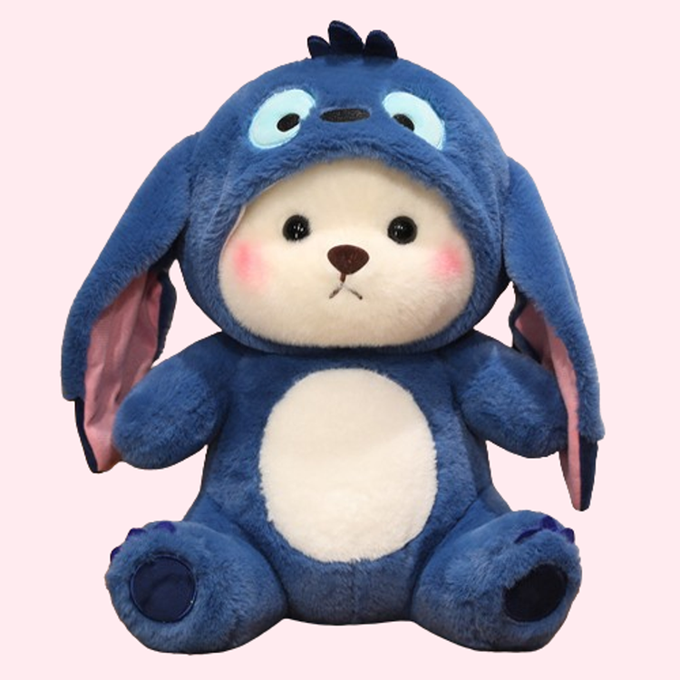 45cm Blue Hoodie Bear Soft Toy