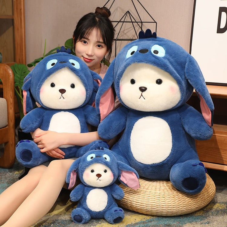 45cm Blue Hoodie Bear Soft Toy