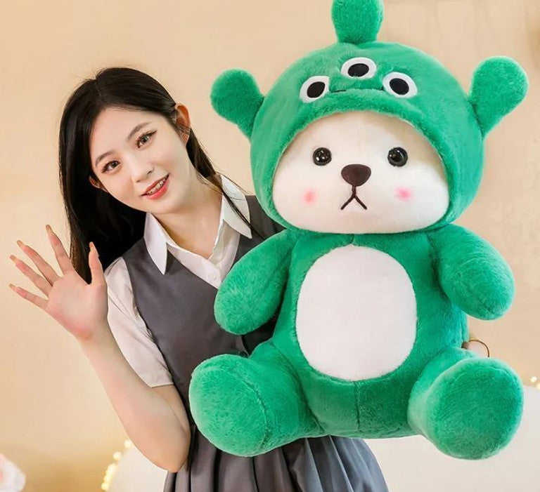 Green Hoodie Plush Toy – Cute Character Teddy | 45 cm